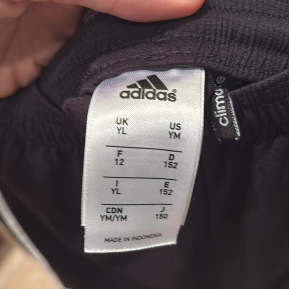 Adidas Black and White Athletic Shorts with Signature Stripes - Picture 4 of 9